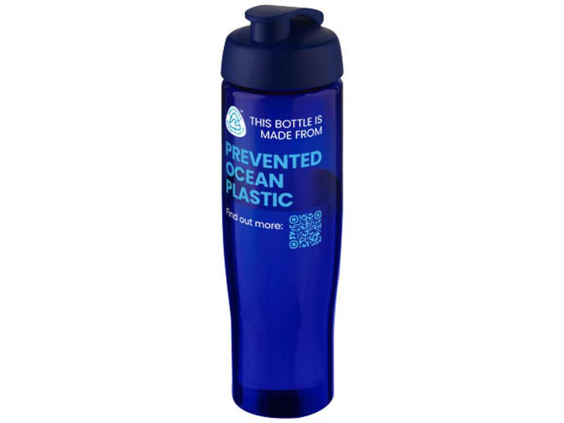 H2O Active® Eco Tempo 700 ml Sportflasche mit Klappdeckel, blau, blau bedrucken, Art.-Nr. 21044852