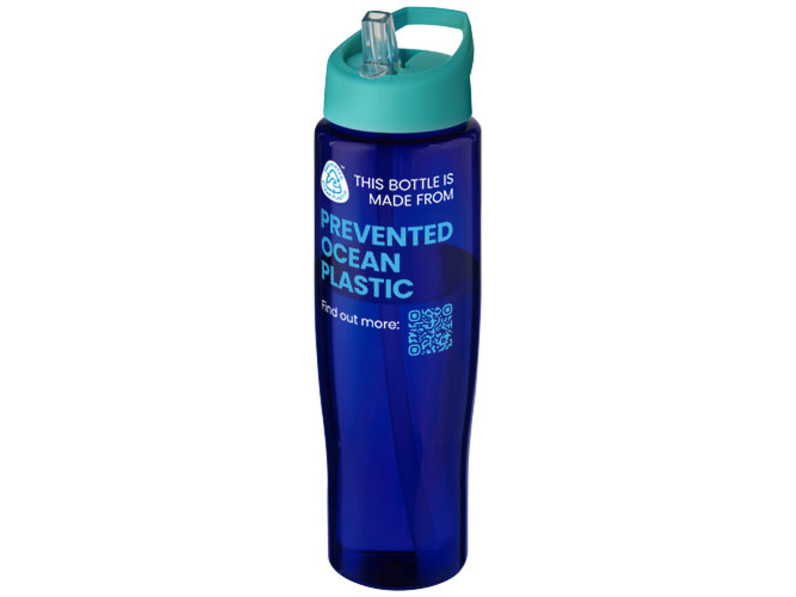 H2O Active® Eco Tempo 700 ml Sportflasche mit Ausgussdeckel, aquablau, blau bedrucken, Art.-Nr. 21044951