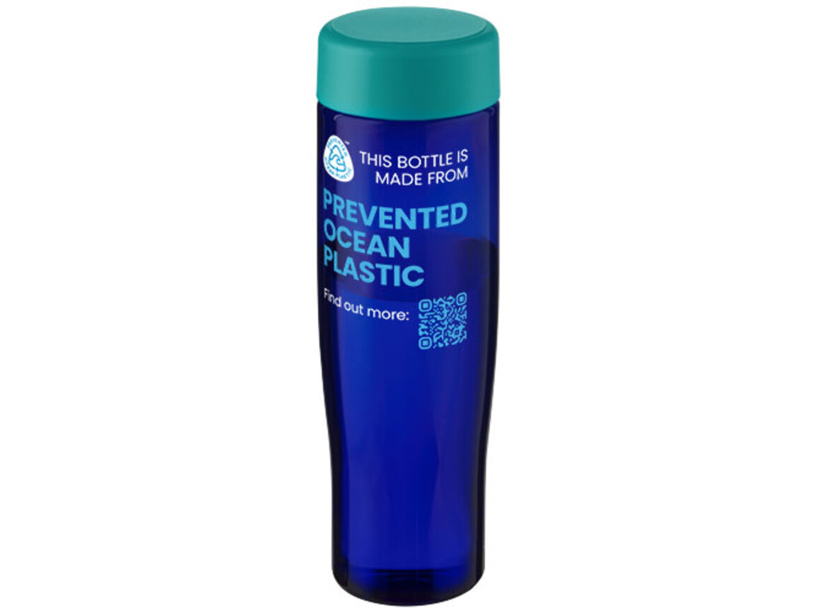 H2O Active® Eco Tempo 700 ml Wasserflasche mit Drehdeckel, aquablau, blau bedrucken, Art.-Nr. 21045051