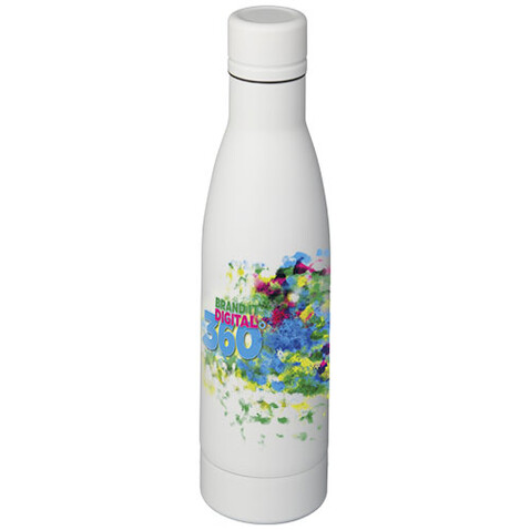 Vasa 500 ml Kupfer-Vakuum Isolierflasche, weiss bedrucken, Art.-Nr. 10049401 Vasa 500 ml Kupfer-Vakuum Isolierflasche, weiss bedrucken, Art.-Nr. 10049401