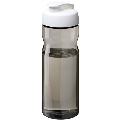 H2O Active® Eco Base 650 ml Sportflasche mit Klappdeckel, weiss, kohle bedrucken, Art.-Nr. 22010001 H2O Active® Eco Base 650 ml Sportflasche mit Klappdeckel, weiss, kohle bedrucken, Art.-Nr. 22010001