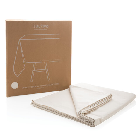 Ukiyo Aware™ 180gr rCotton Tischdecke 250x140cm off white bedrucken, Art.-Nr. P261.080 Ukiyo Aware™ 180gr rCotton Tischdecke 250x140cm off white bedrucken, Art.-Nr. P261.080
