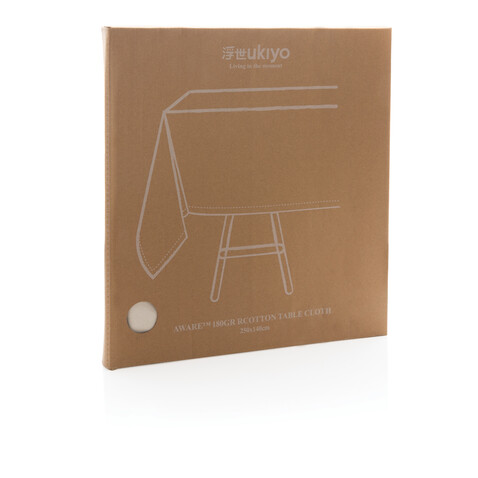 Ukiyo Aware™ 180gr rCotton Tischdecke 250x140cm off white bedrucken, Art.-Nr. P261.080 Ukiyo Aware™ 180gr rCotton Tischdecke 250x140cm off white bedrucken, Art.-Nr. P261.080