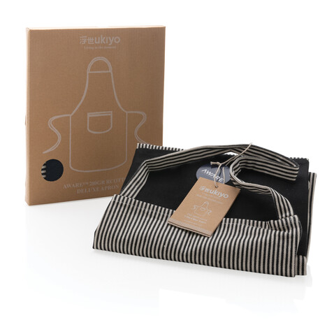 Ukiyo Aware™ 280gr rCotton Deluxe Schürze schwarz bedrucken, Art.-Nr. P262.111