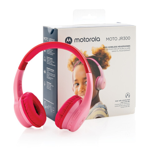 Motorola JR 300 kids wireless safety headphone rosa bedrucken, Art.-Nr. P329.554 Motorola JR 300 kids wireless safety headphone rosa bedrucken, Art.-Nr. P329.554