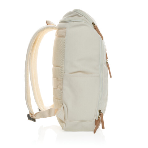 Impact AWARE™ 16 oz. r recyceltem canvas 15" Laptop-Rucksack off white bedrucken, Art.-Nr. P760.240