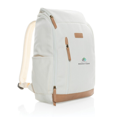 Impact AWARE™ 16 oz. r recyceltem canvas 15" Laptop-Rucksack off white bedrucken, Art.-Nr. P760.240