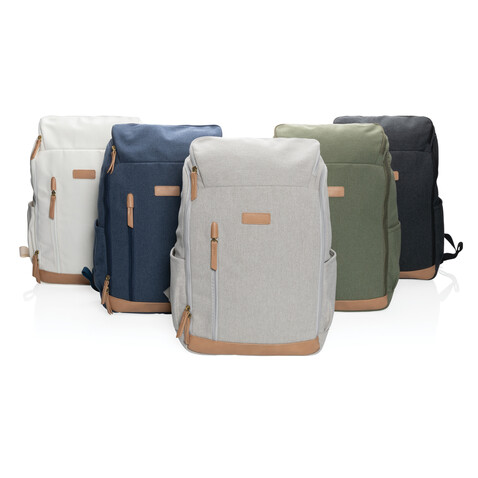 Impact AWARE™ 16 oz. r recyceltem canvas 15" Laptop-Rucksack off white bedrucken, Art.-Nr. P760.240