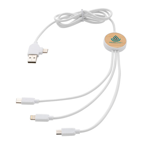 Ontario 6-in-1 Kabel aus RCS recyceltem Kunststoff weiß bedrucken, Art.-Nr. P302.463 Ontario 6-in-1 Kabel aus RCS recyceltem Kunststoff weiß bedrucken, Art.-Nr. P302.463