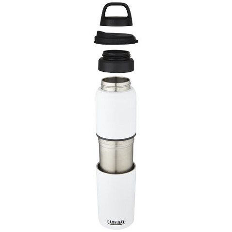 CamelBak® MultiBev 500 ml vakuumisolierte Edelstahlflasche und 350 ml Becher, weiss bedrucken, Art.-Nr. 10071601
