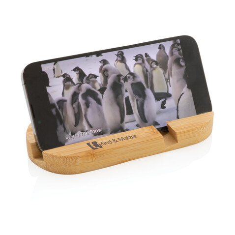 Bambus Telefon- und Tablethalter braun bedrucken, Art.-Nr. P301.379 Bambus Telefon- und Tablethalter braun bedrucken, Art.-Nr. P301.379