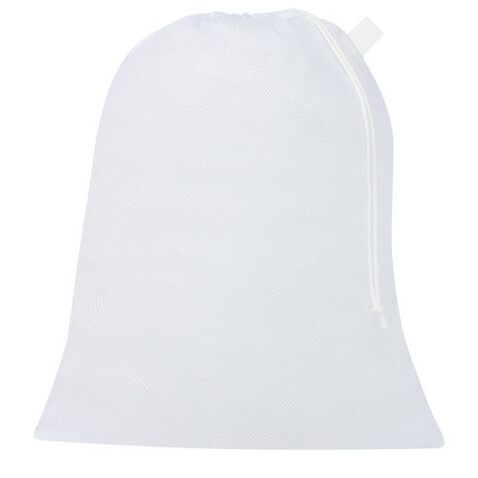 recycelter Polyester-Zuziehbeutel, 30 x 41 cm, weiss bedrucken, Art.-Nr. 1PL03701