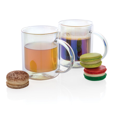 Doppelwandiger Deluxe-Becher aus galvanisiertem Glas transparent bedrucken, Art.-Nr. P433.110 Doppelwandiger Deluxe-Becher aus galvanisiertem Glas transparent bedrucken, Art.-Nr. P433.110