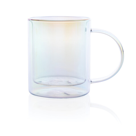 Doppelwandiger Deluxe-Becher aus galvanisiertem Glas transparent bedrucken, Art.-Nr. P433.110 Doppelwandiger Deluxe-Becher aus galvanisiertem Glas transparent bedrucken, Art.-Nr. P433.110