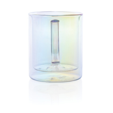 Doppelwandiger Deluxe-Becher aus galvanisiertem Glas transparent bedrucken, Art.-Nr. P433.110 Doppelwandiger Deluxe-Becher aus galvanisiertem Glas transparent bedrucken, Art.-Nr. P433.110