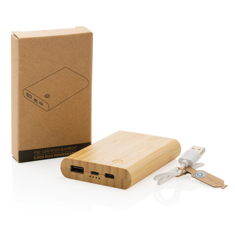 5.000mAh Bambus-Powerbank braun bedrucken, Art.-Nr. P322.259 5.000mAh Bambus-Powerbank braun bedrucken, Art.-Nr. P322.259