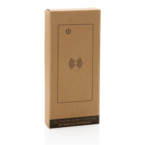 8.000mAh Bambus-Wireless-Powerbank braun bedrucken, Art.-Nr. P322.359 8.000mAh Bambus-Wireless-Powerbank braun bedrucken, Art.-Nr. P322.359