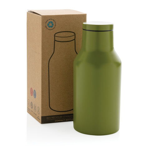 RCS recycelte Stainless Steel Kompakt-Flasche grün bedrucken, Art.-Nr. P433.197 RCS recycelte Stainless Steel Kompakt-Flasche grün bedrucken, Art.-Nr. P433.197