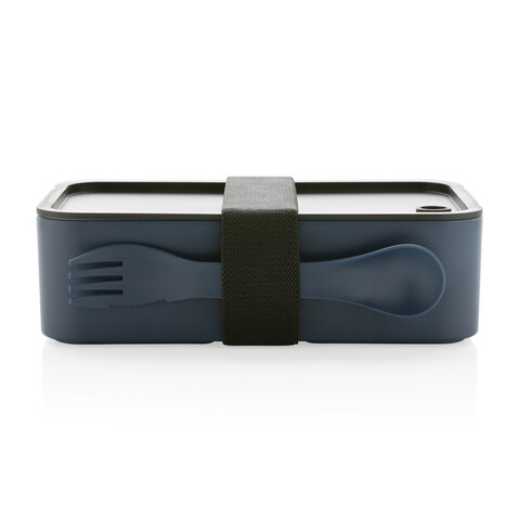 GRS RPP Lunchbox mit Göffel navy blau bedrucken, Art.-Nr. P269.055 GRS RPP Lunchbox mit Göffel navy blau bedrucken, Art.-Nr. P269.055