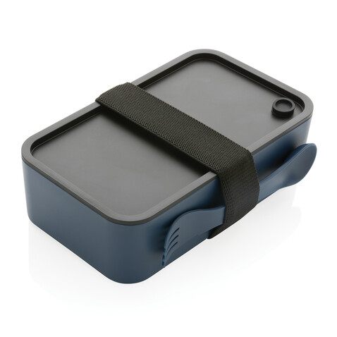 GRS RPP Lunchbox mit Göffel navy blau bedrucken, Art.-Nr. P269.055 GRS RPP Lunchbox mit Göffel navy blau bedrucken, Art.-Nr. P269.055