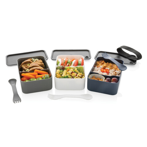 GRS RPP Lunchbox mit Göffel navy blau bedrucken, Art.-Nr. P269.055 GRS RPP Lunchbox mit Göffel navy blau bedrucken, Art.-Nr. P269.055