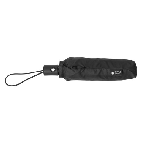 Swiss Peak AWARE™ RPET Ultra-Light 20.5" Automatik-Schirm schwarz bedrucken, Art.-Nr. P850.321