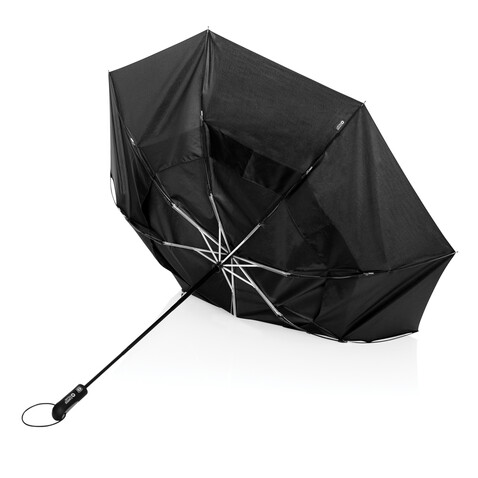 Swiss Peak AWARE™ Tornado 27" Taschen-StormProof-Schirm schwarz bedrucken, Art.-Nr. P850.331 Swiss Peak AWARE™ Tornado 27" Taschen-StormProof-Schirm schwarz bedrucken, Art.-Nr. P850.331