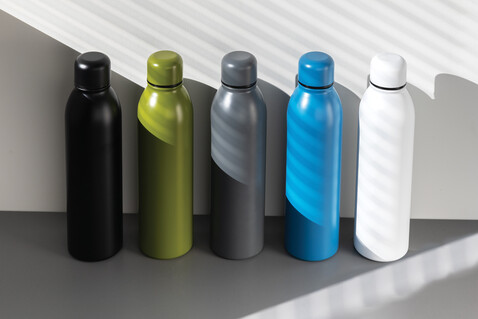 RCS recycelte Stainless Steel Vakuumflasche grün bedrucken, Art.-Nr. P433.047 RCS recycelte Stainless Steel Vakuumflasche grün bedrucken, Art.-Nr. P433.047