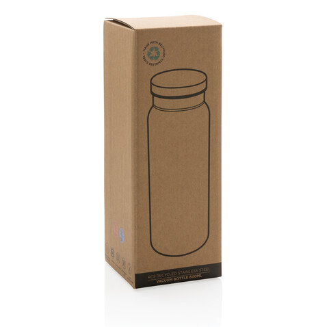 RCS recycelte Stainless Steel Vakuumflasche 600ml grün bedrucken, Art.-Nr. P433.027 RCS recycelte Stainless Steel Vakuumflasche 600ml grün bedrucken, Art.-Nr. P433.027
