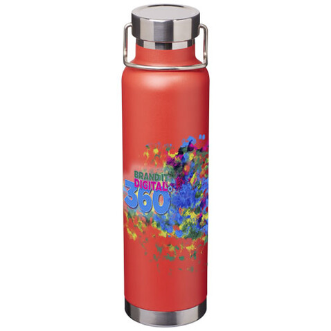 Thor 650 ml Kupfer-Vakuum Isoliersportflasche, rot bedrucken, Art.-Nr. 10048804 Thor 650 ml Kupfer-Vakuum Isoliersportflasche, rot bedrucken, Art.-Nr. 10048804