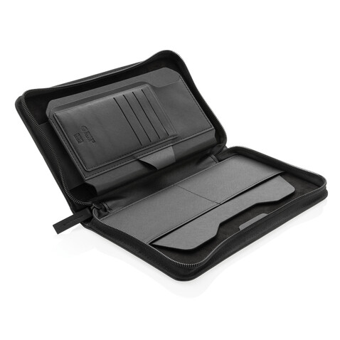 Swiss Peak Heritage RCS rPU RFID Travel Wallet schwarz bedrucken, Art.-Nr. P820.341