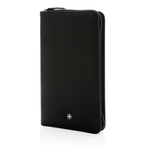 Swiss Peak Heritage RCS rPU RFID Travel Wallet schwarz bedrucken, Art.-Nr. P820.341