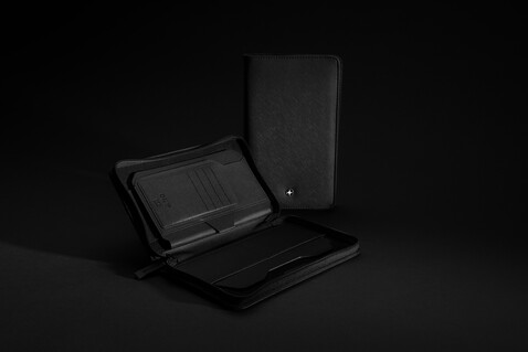 Swiss Peak Heritage RCS rPU RFID Travel Wallet schwarz bedrucken, Art.-Nr. P820.341