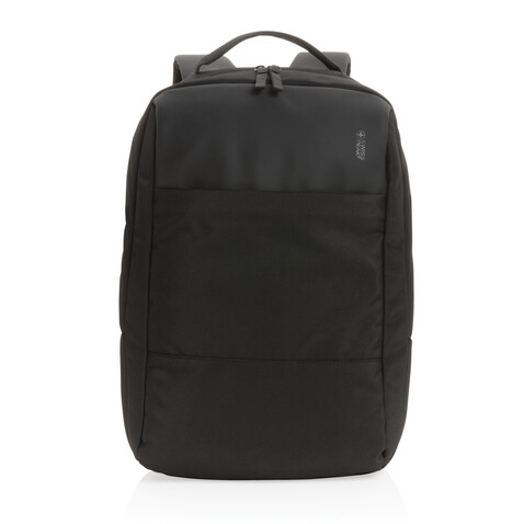 Swiss Peak AWARE™ RPET 15,6" Day-Pack schwarz bedrucken, Art.-Nr. P762.741