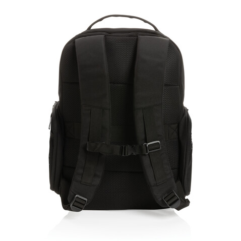 Swiss Peak AWARE™ RPET 15,6 Zoll Pendler-Rucksack schwarz bedrucken, Art.-Nr. P762.781