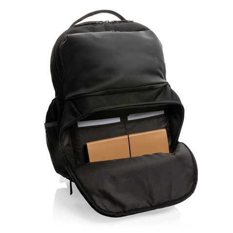 Swiss Peak AWARE™ RPET 15,6 Zoll Pendler-Rucksack schwarz bedrucken, Art.-Nr. P762.781