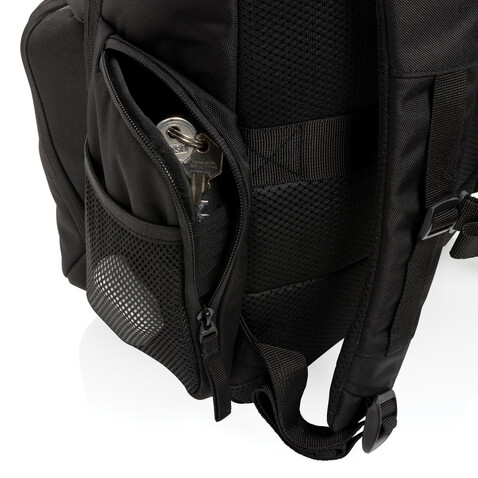 Swiss Peak AWARE™ RPET 15,6 Zoll Pendler-Rucksack schwarz bedrucken, Art.-Nr. P762.781