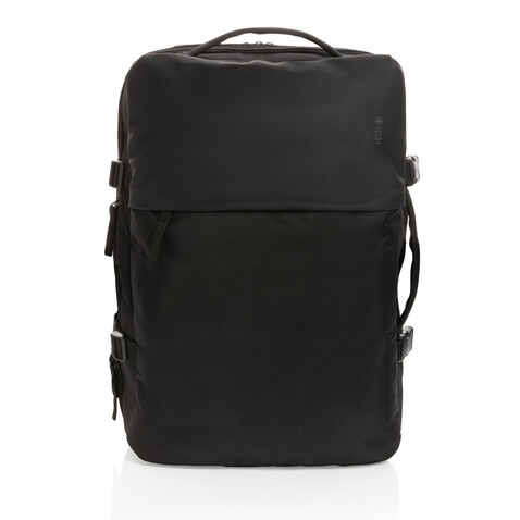 Swiss Peak AWARE™ RPET 15.6" erweiterbarer Wochenendrucksack schwarz bedrucken, Art.-Nr. P762.791 Swiss Peak AWARE™ RPET 15.6" erweiterbarer Wochenendrucksack schwarz bedrucken, Art.-Nr. P762.791