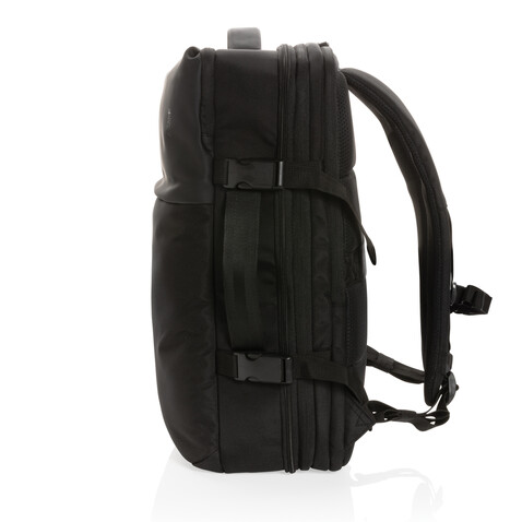 Swiss Peak AWARE™ RPET 15.6" erweiterbarer Wochenendrucksack schwarz bedrucken, Art.-Nr. P762.791 Swiss Peak AWARE™ RPET 15.6" erweiterbarer Wochenendrucksack schwarz bedrucken, Art.-Nr. P762.791