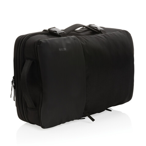 Swiss Peak AWARE™ RPET 15.6" erweiterbarer Wochenendrucksack schwarz bedrucken, Art.-Nr. P762.791 Swiss Peak AWARE™ RPET 15.6" erweiterbarer Wochenendrucksack schwarz bedrucken, Art.-Nr. P762.791