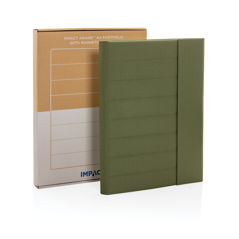 Impact Aware™ A4 Portfolio mit Magnetverschluss grün bedrucken, Art.-Nr. P774.377 Impact Aware™ A4 Portfolio mit Magnetverschluss grün bedrucken, Art.-Nr. P774.377