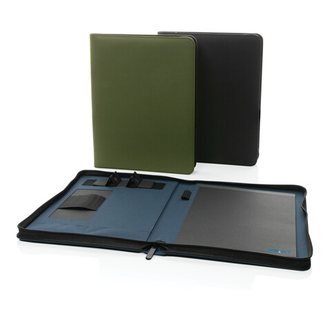 Impact Aware™ Deluxe 300D Tech Portfolio mit Reißverschluss grün bedrucken, Art.-Nr. P774.397