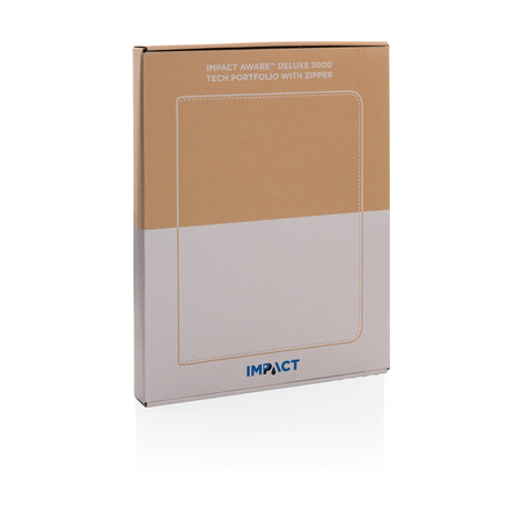 Impact Aware™ Deluxe 300D Tech Portfolio mit Reißverschluss grün bedrucken, Art.-Nr. P774.397