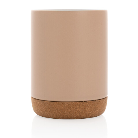 Keramikbecher mit Korkboden, 280ml braun bedrucken, Art.-Nr. P434.088 Keramikbecher mit Korkboden, 280ml braun bedrucken, Art.-Nr. P434.088
