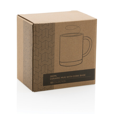 Keramikbecher mit Korkboden, 280ml braun bedrucken, Art.-Nr. P434.088 Keramikbecher mit Korkboden, 280ml braun bedrucken, Art.-Nr. P434.088