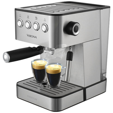 Prixton Verona Kaffeemaschine, silber bedrucken, Art.-Nr. 1PA08481 Prixton Verona Kaffeemaschine, silber bedrucken, Art.-Nr. 1PA08481