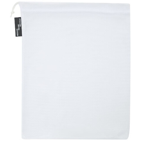 3er-Set recycelter Polyester-Zuziehbeutel, weiss bedrucken, Art.-Nr. 1PL04501 3er-Set recycelter Polyester-Zuziehbeutel, weiss bedrucken, Art.-Nr. 1PL04501