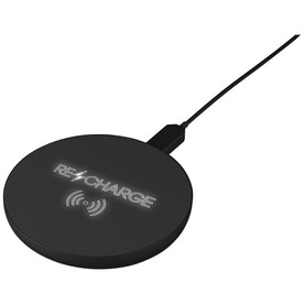 SCX.design W12 kabellose Ladestation mit Leuchtlogo, schwarz bedrucken, Art.-Nr. 2PX05090