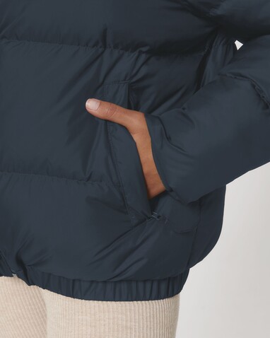 Puffer - Die Oversized Unisex-Steppjacke - French Navy - 3XL bedrucken, Art.-Nr. STJU840C7273X