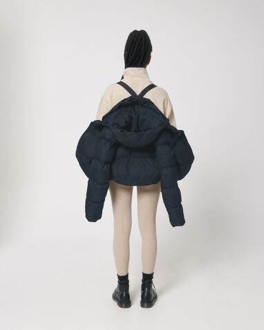 Puffer - Die Oversized Unisex-Steppjacke - French Navy - XS bedrucken, Art.-Nr. STJU840C727XS